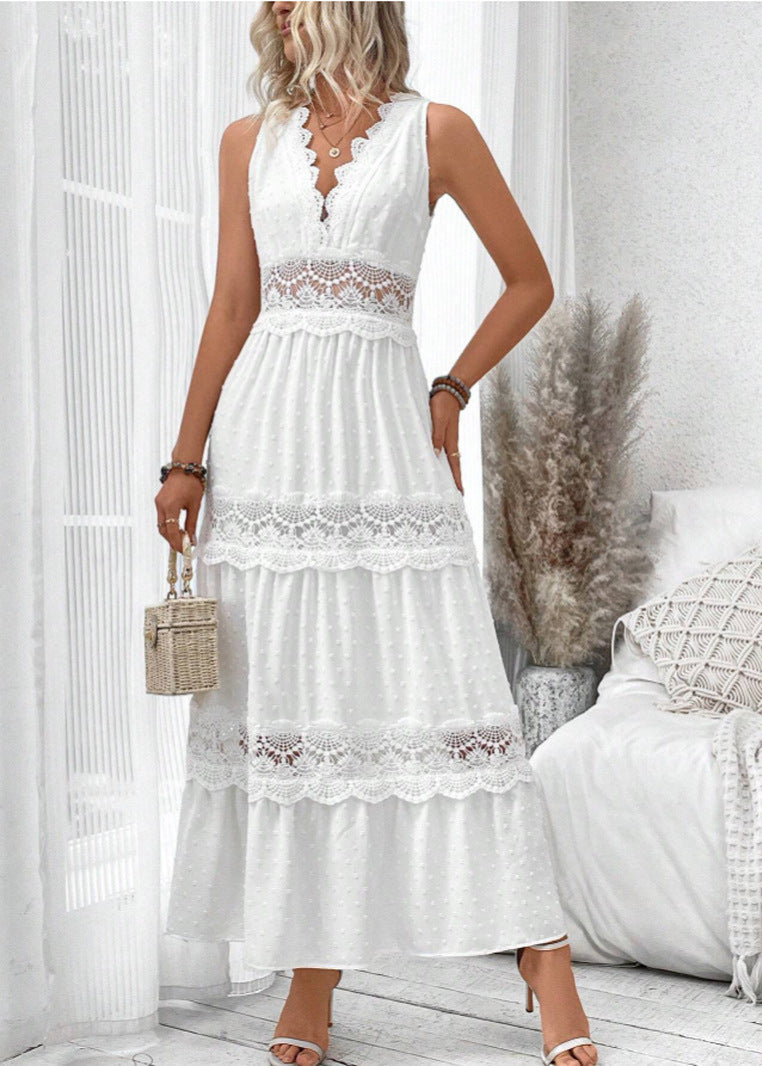Robe Bohème Romantique - Longue Blanche en Dentelle