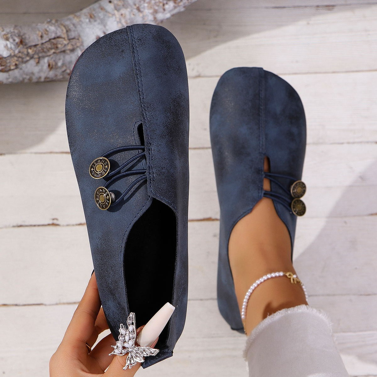 Chaussures d'été basses à enfourcher - Grande taille femme
