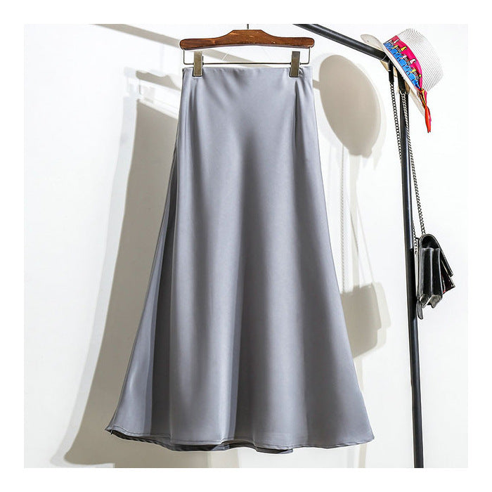 Jupe A-line en satin - Élégance et confort