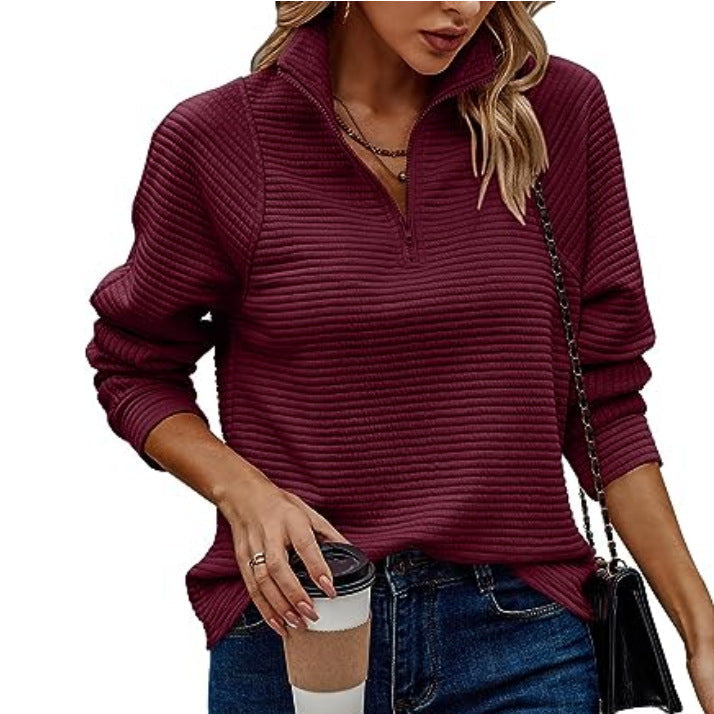 Pull-over en tricot avec fermeture éclair Feroval