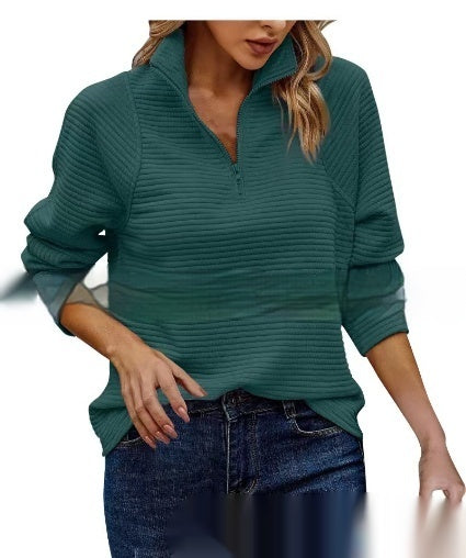Pull-over en tricot avec fermeture éclair