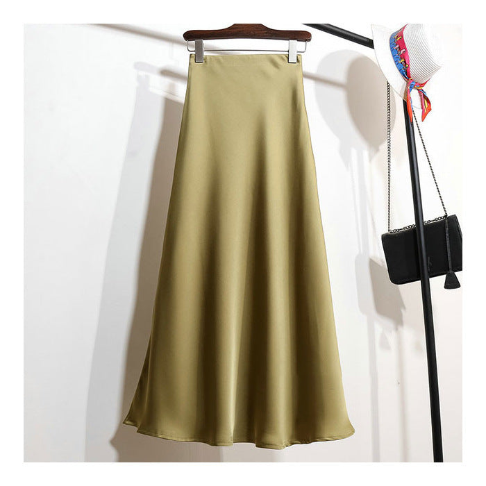 Jupe A-line en satin - Élégance et confort