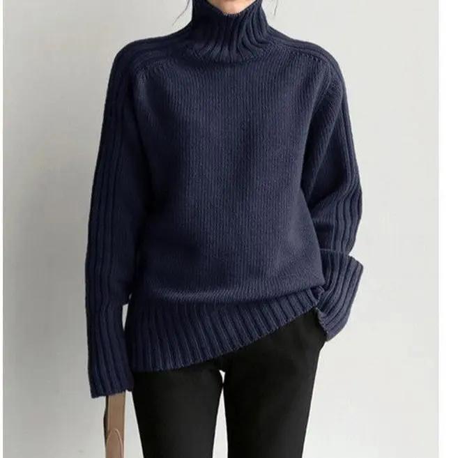 Chandail à Col Roulé - Tricot Confortable en Polyester feroval