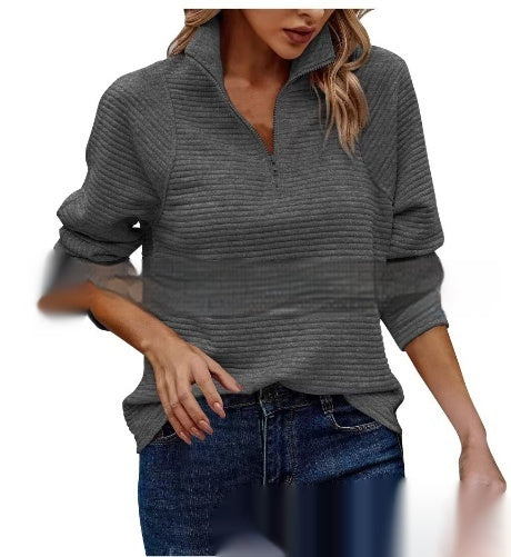 Pull-over en tricot avec fermeture éclair
