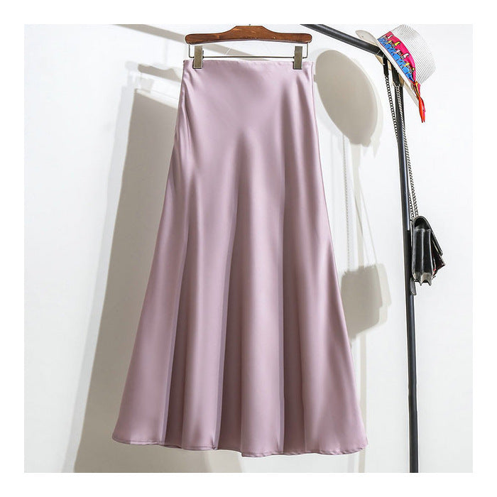 Jupe A-line en satin - Élégance et confort