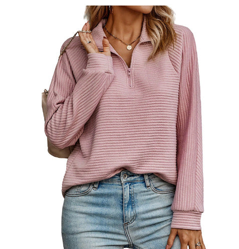 Pull-over en tricot avec fermeture éclair