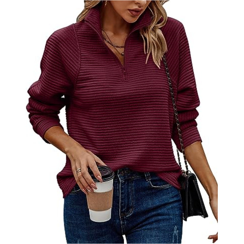 Pull-over en tricot avec fermeture éclair