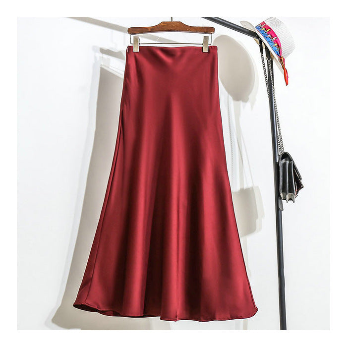 Jupe A-line en satin - Élégance et confort