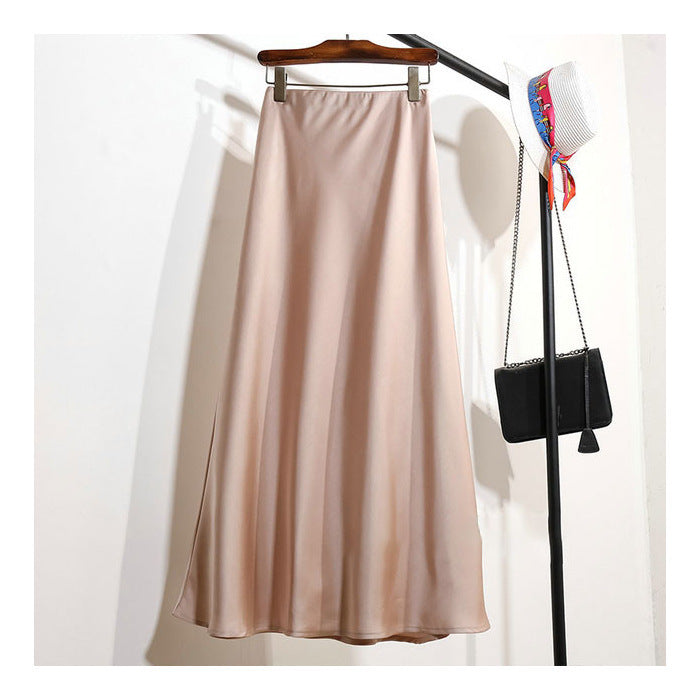 Jupe A-line en satin - Élégance et confort
