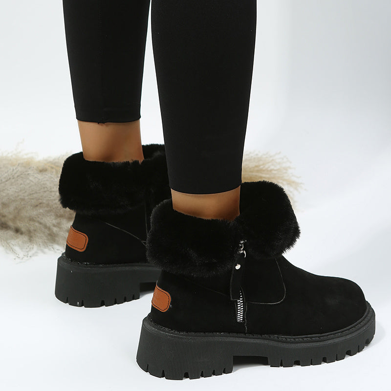 Bottes d'Hiver en Suède Synthétique Antidérapantes