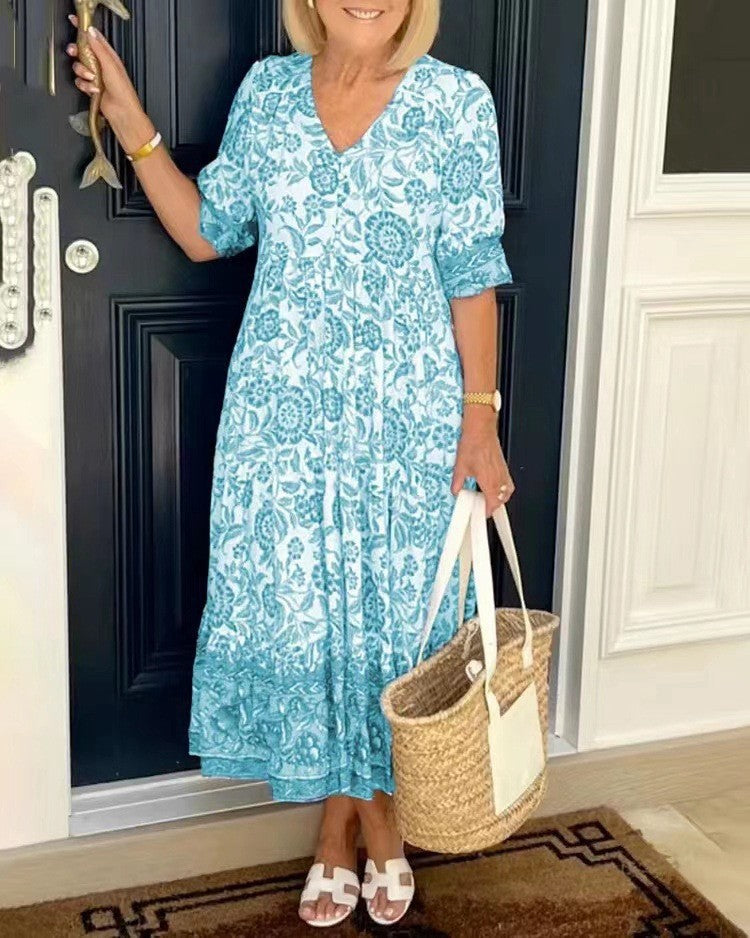 Robe d'été midi élégante pour un look décontracté
