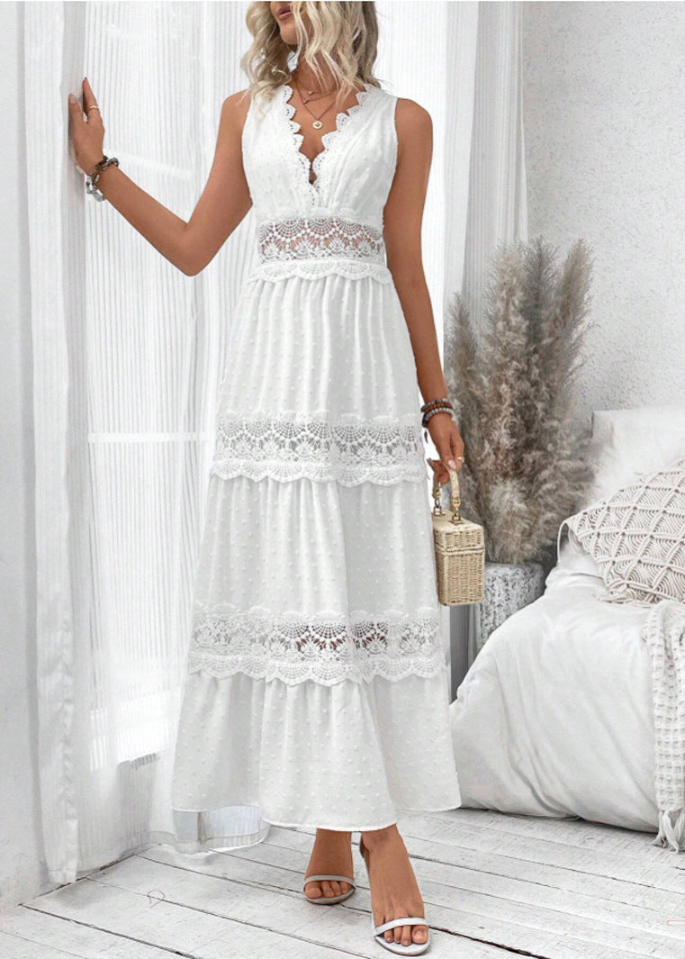 Robe Bohème Romantique - Longue Blanche en Dentelle