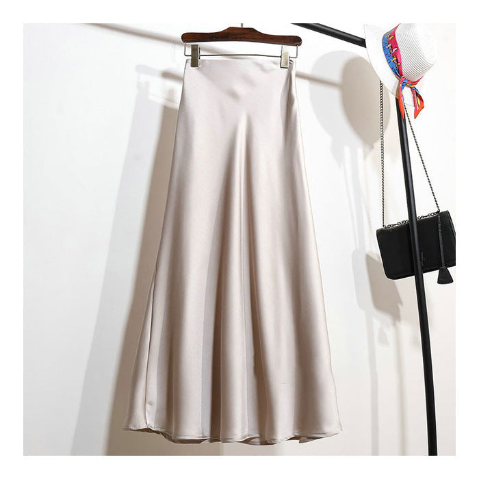Jupe A-line en satin - Élégance et confort