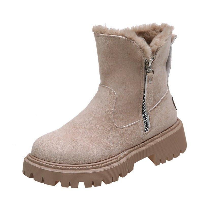 Bottes d'Hiver en Suède Synthétique Antidérapantes