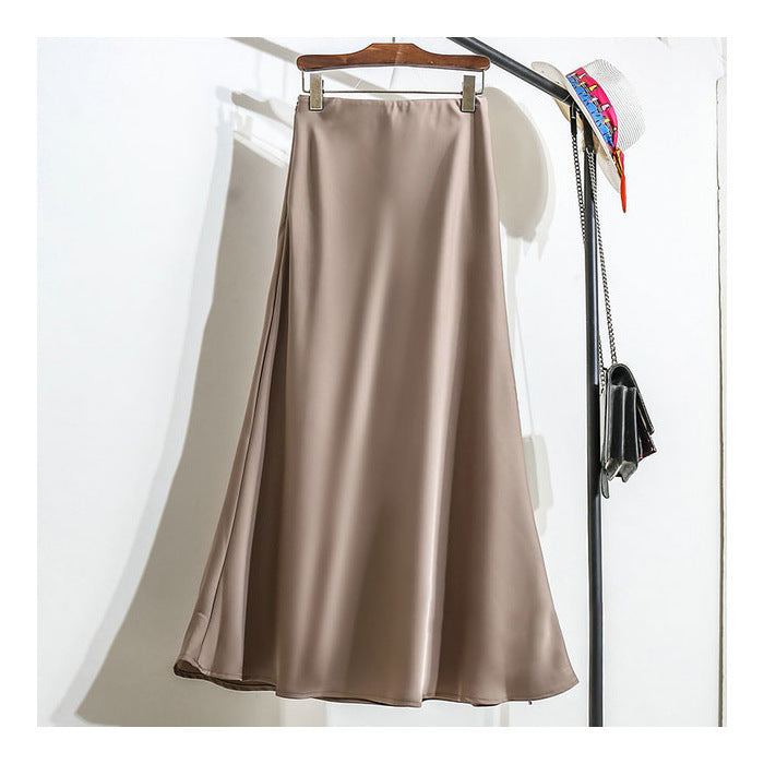 Jupe A-line en satin - Élégance et confort