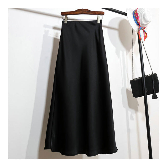 Jupe A-line en satin - Élégance et confort