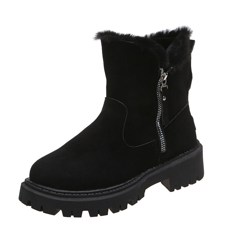 Bottes d'Hiver en Suède Synthétique Antidérapantes