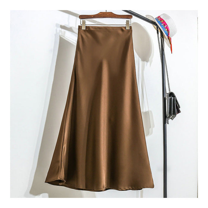 Jupe A-line en satin - Élégance et confort