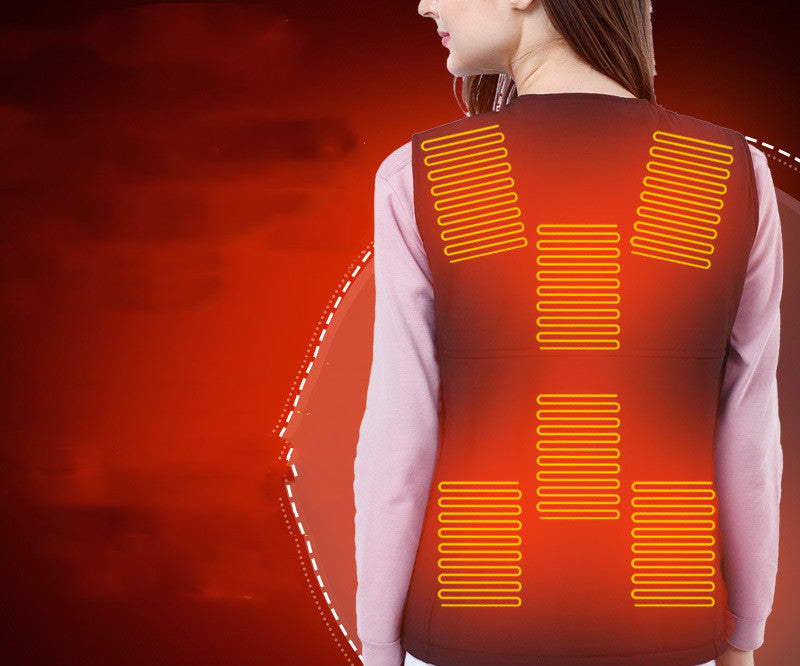 Gilet Chauffant USB Infrarouge - Veste Polaire Longue avec Chauffage Intégré feroval