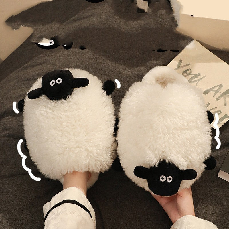 Chaussons Mignons en Coton d'Agneau – Douceur et Confort Feroval