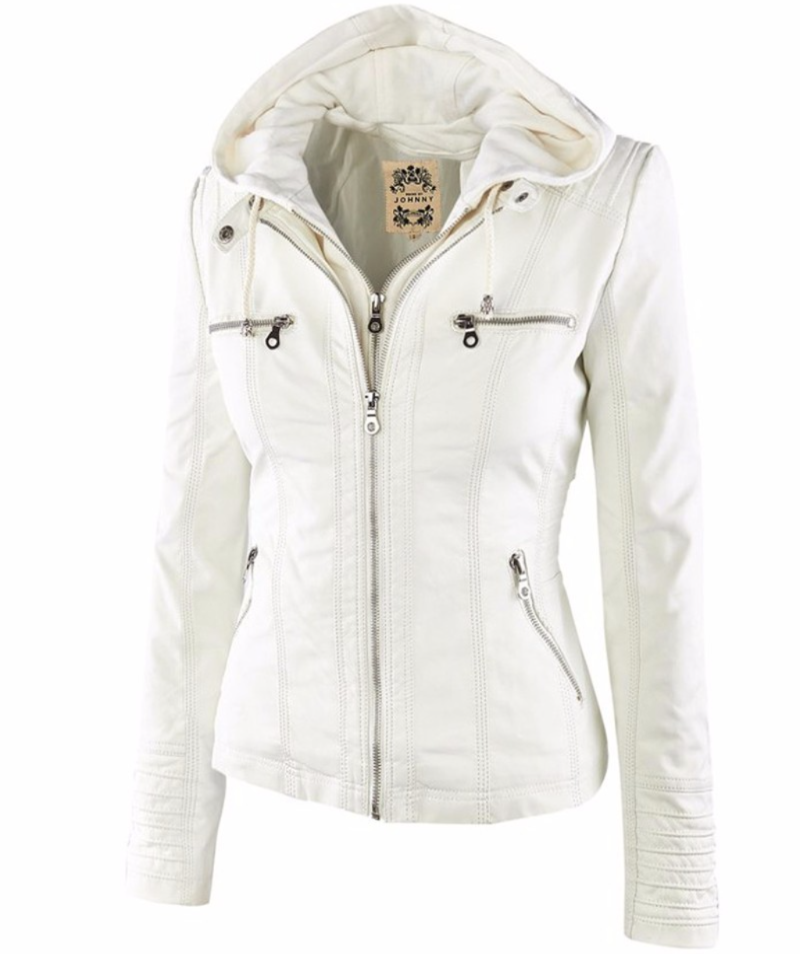 Veste en Cuir Amovible pour Femmes