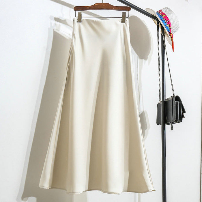 Jupe A-line en satin - Élégance et confort