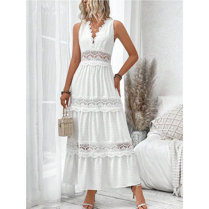 Robe Bohème Romantique - Longue Blanche en Dentelle