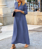 Robe Longue Col en V Casual