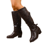 Bottes Chevalier Isabelle Cross Belt - Retro Mid Heel
