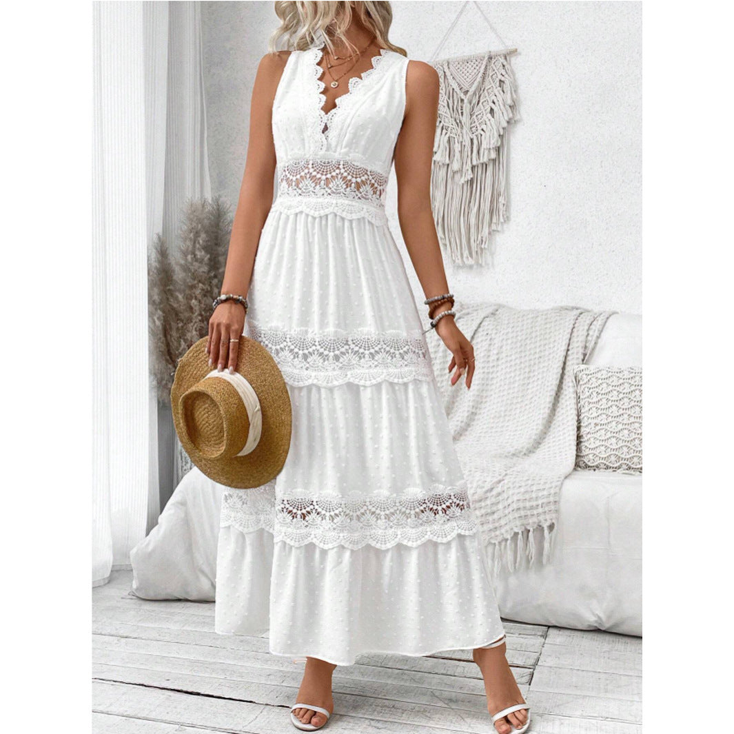 Robe Bohème Romantique - Longue Blanche en Dentelle