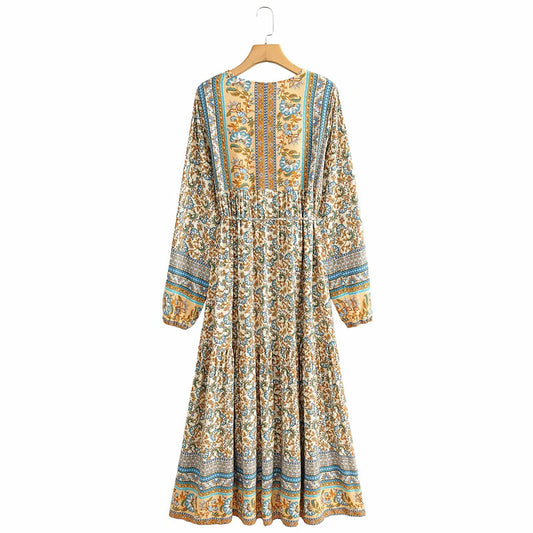 Robe midi bohème fleurie