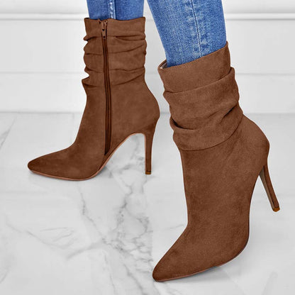 Bottes à talons aiguilles à volants