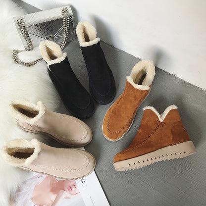 Bottines de luxe en coton - chaleur et confort