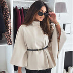 Cape en Laine à Bretelles Serrées - Élégance Hivernale Feroval