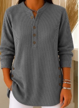 Pull Chemise Col V Uni