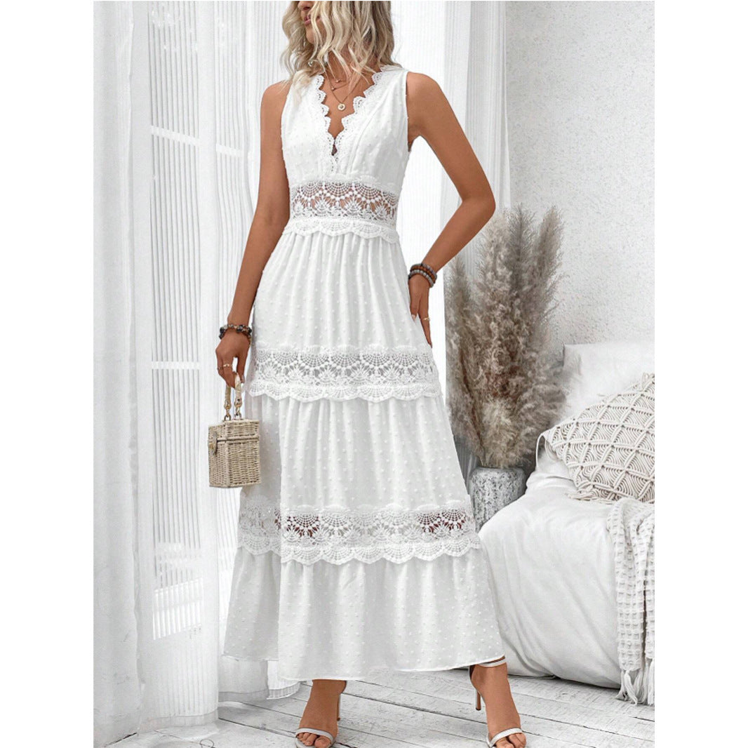 Robe Bohème Romantique - Longue Blanche en Dentelle