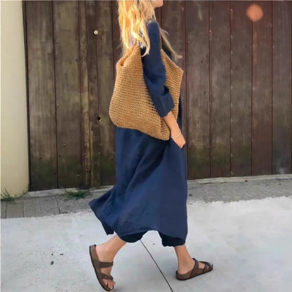 Ensemble Léonie - 2 Pièces Asymétrique Col V avec Poches