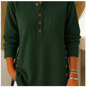 Pull Chemise Col V Uni