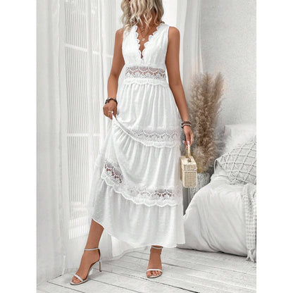 Robe Bohème Romantique - Longue Blanche en Dentelle