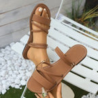 Sandales Plates à Lanières Croisées - Confort et Style Été 2025 Feroval