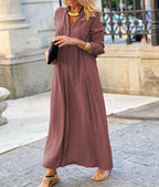 Robe Longue Col en V Casual
