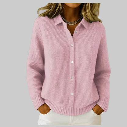 Cardigan Boutonné Col Revers
