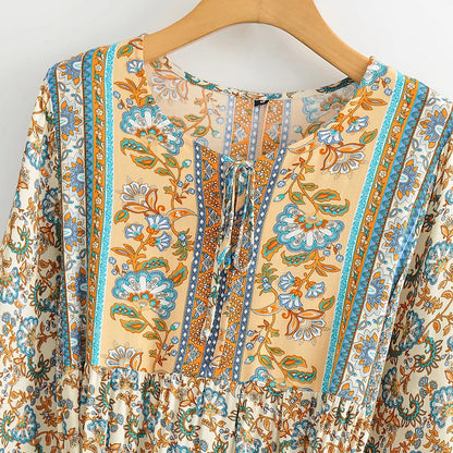 Bohemian floral midi dress