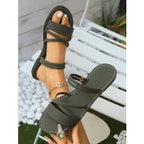 Sandales Plates à Lanières Croisées - Confort et Style Été 2025 Feroval