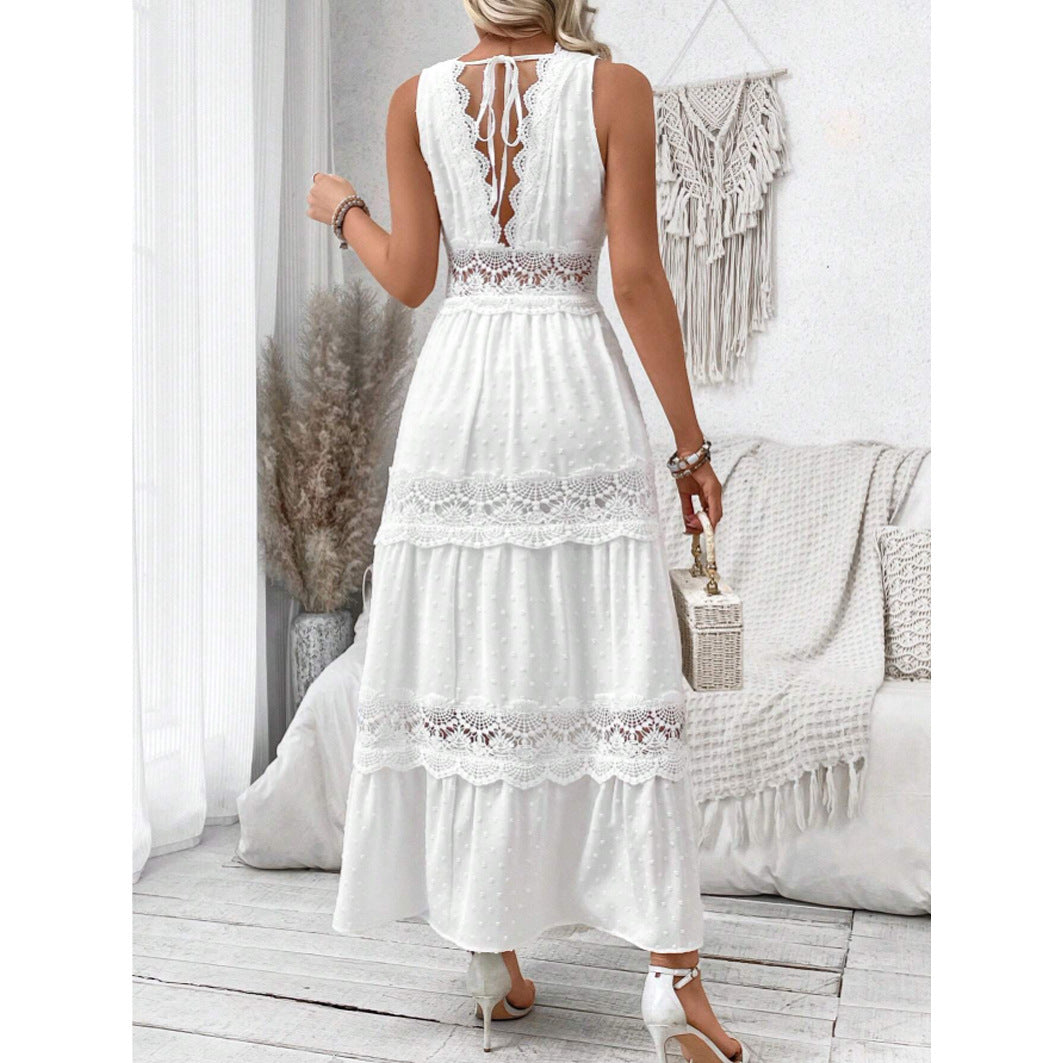 Robe Bohème Romantique - Longue Blanche en Dentelle