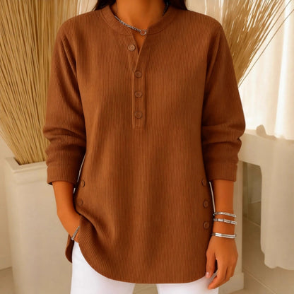 Pull Chemise Col V Uni