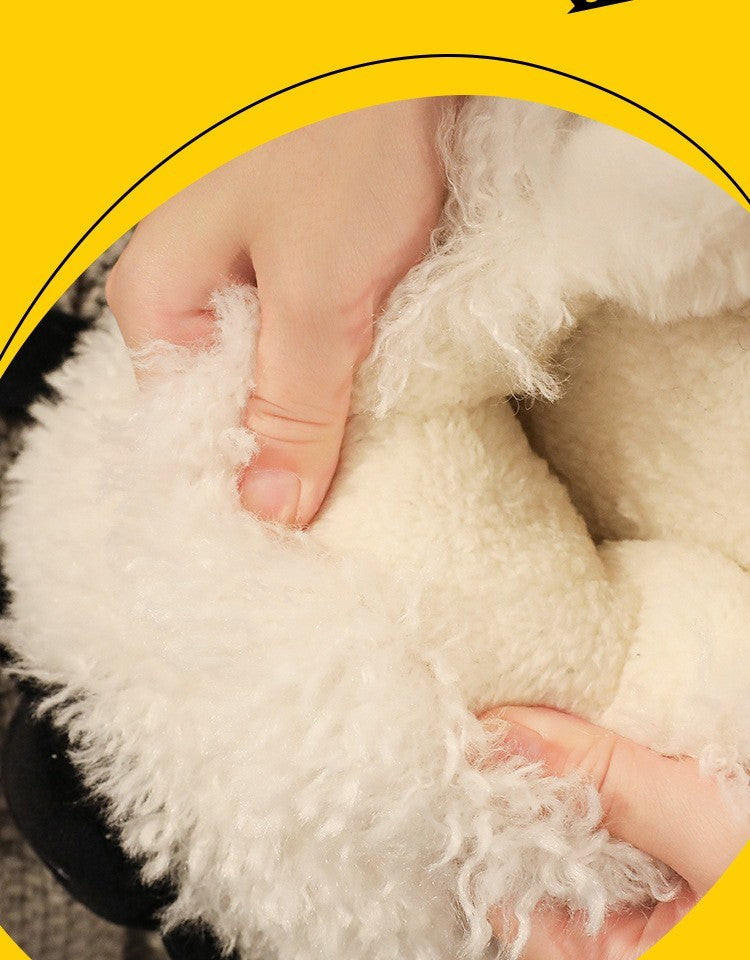 Chaussons Mignons en Coton d'Agneau – Douceur et Confort Feroval