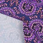 Blouse Ample à Col Montant à Imprimé Rétro Feroval