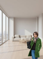 Manteau en laine uni pour femmes - Longueur moyenne Feroval