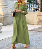 Robe Longue Col en V Casual